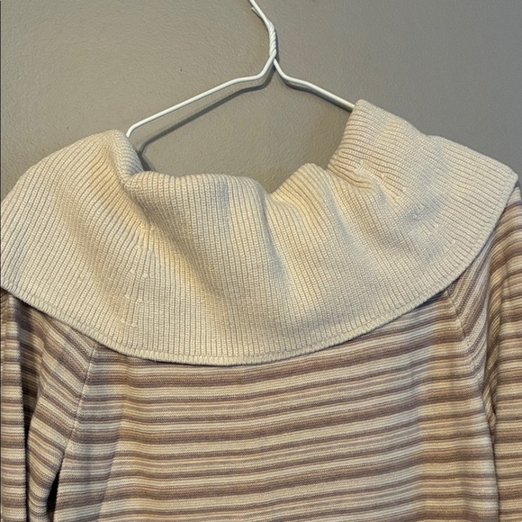 White House Black Market Striped Cowl Neck Sweater - Picture 8 of 13